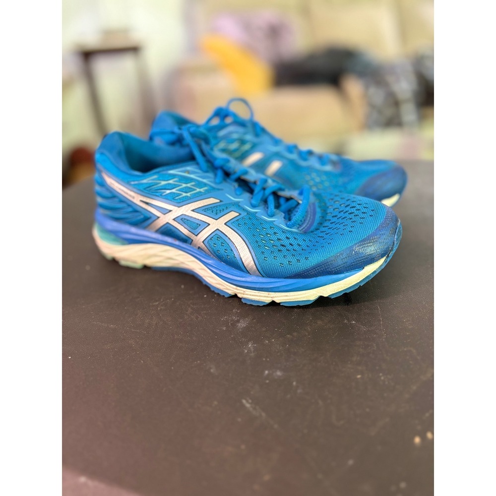 ASICS‎ Gel-Cumulus 21 Blue Silver Running Shoes Womens 7.5 1012A468